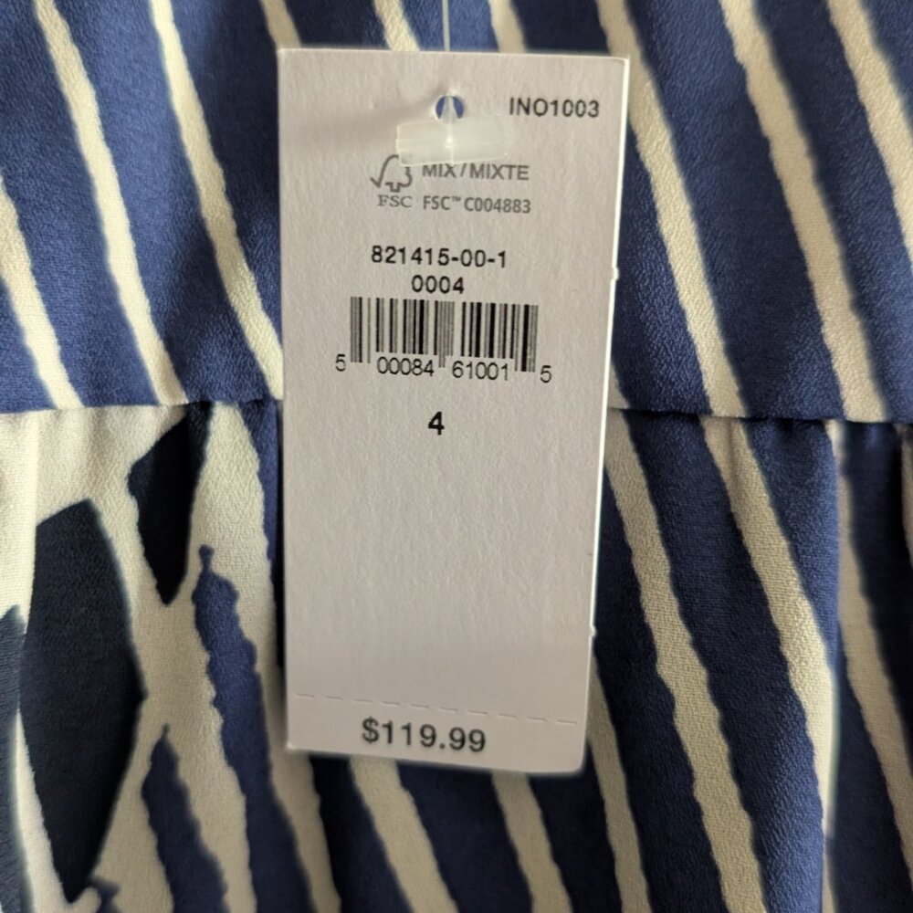 Banana Republic Factory Geometric Empire-Waist Midi Dress - Picture 6 of 9